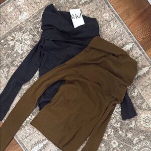 Zara Women's Sweater - Black and grey